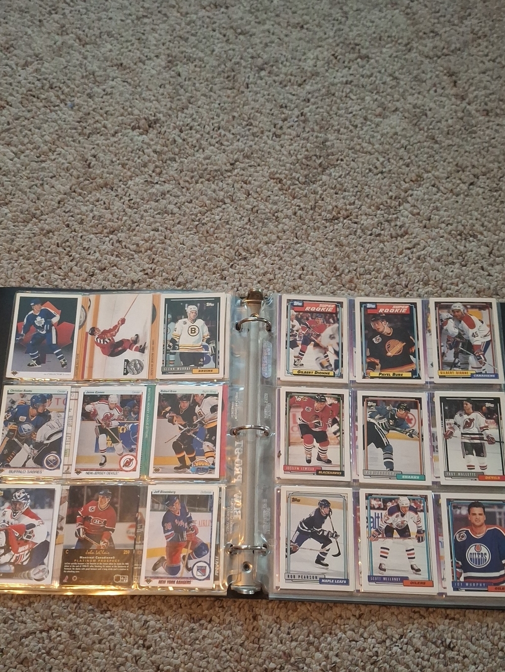 Binder Of Hockey Cards